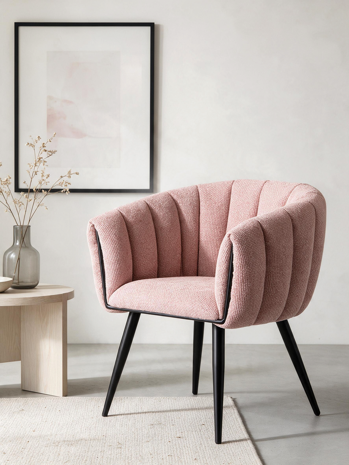 
Sedia di design «Breeze» con braccioli - Rosa pastello