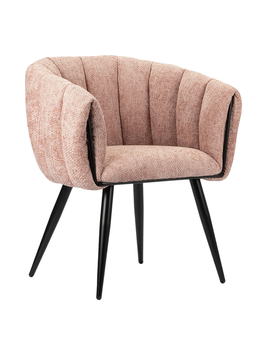 
Design Stuhl „Breeze“ mit Armlehnen - Pastellrosa