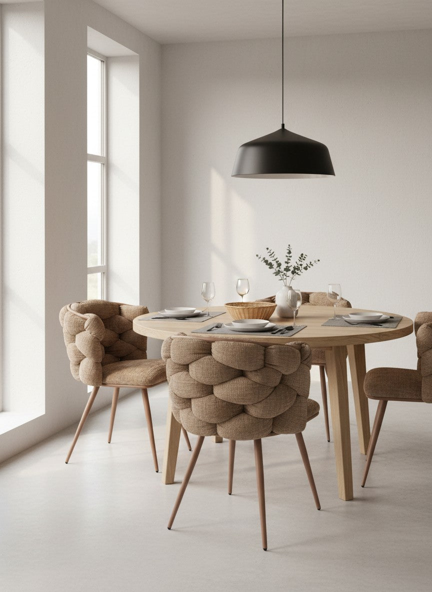 
Designerstuhl „Rock“ mit Samtbezug – Caramel - Samtbezug Caramel
