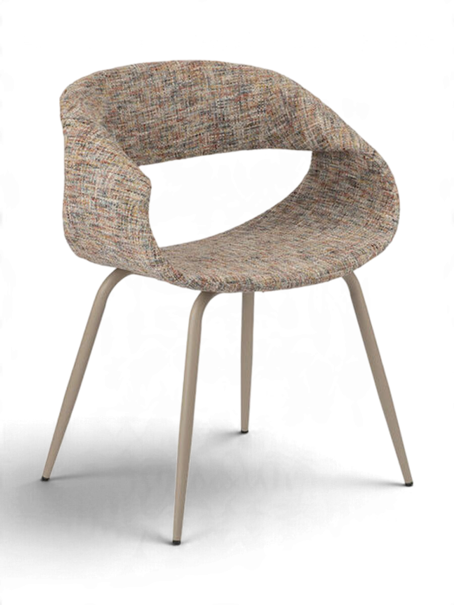 
Sedia di design „Whale“ con braccioli - Beige retrò