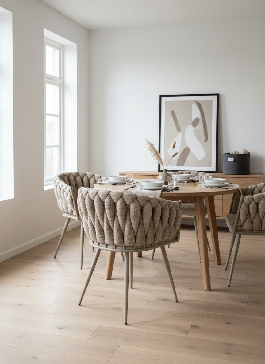 
Designer Armchair "Wave" - Structural fabric Sand