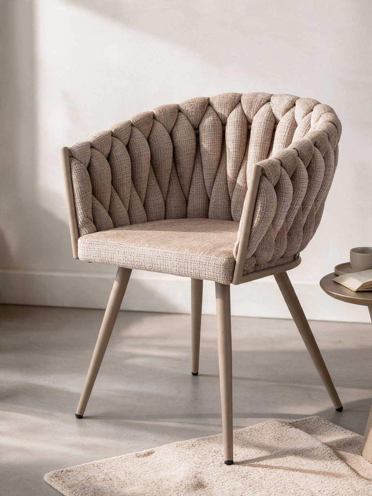 
Poltrona di design „Wave“ - Tessuto strutturato Sabbia