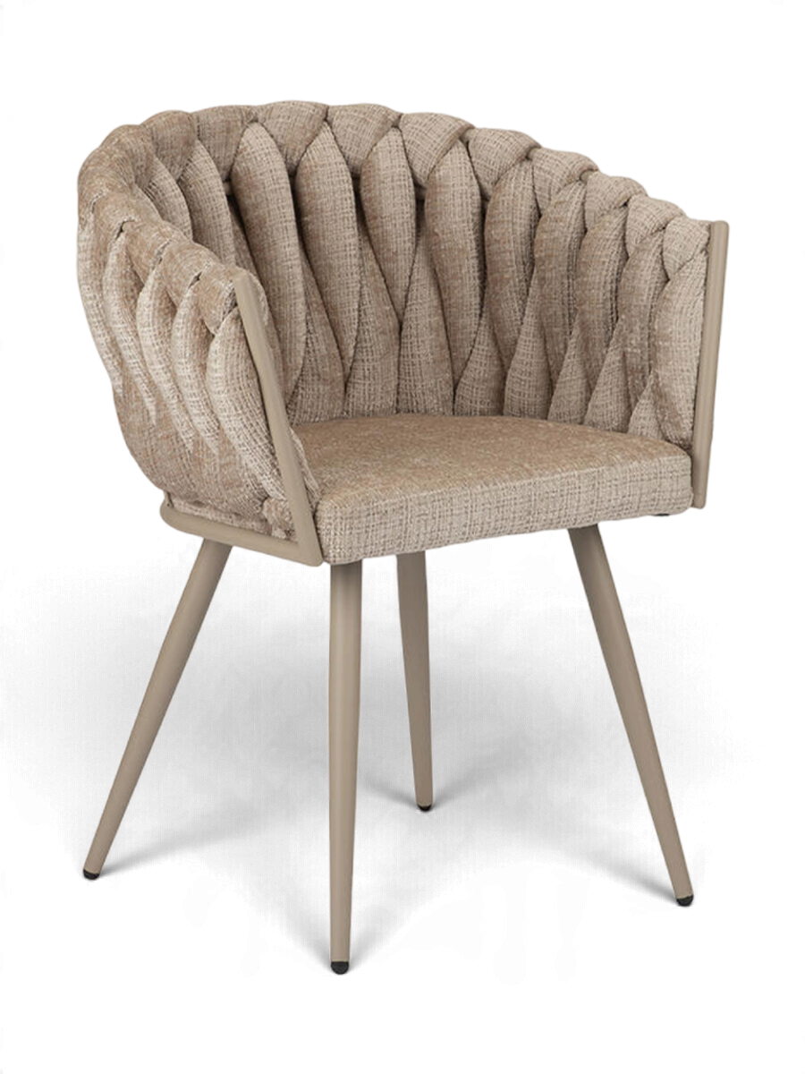 
Poltrona di design „Wave“ - Tessuto strutturato Sabbia