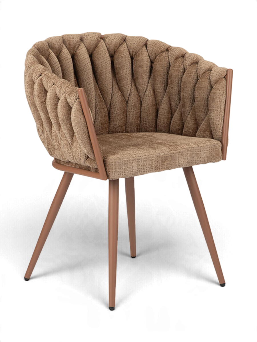 
Poltrona di design „Wave“ - Tessuto strutturato Caramel