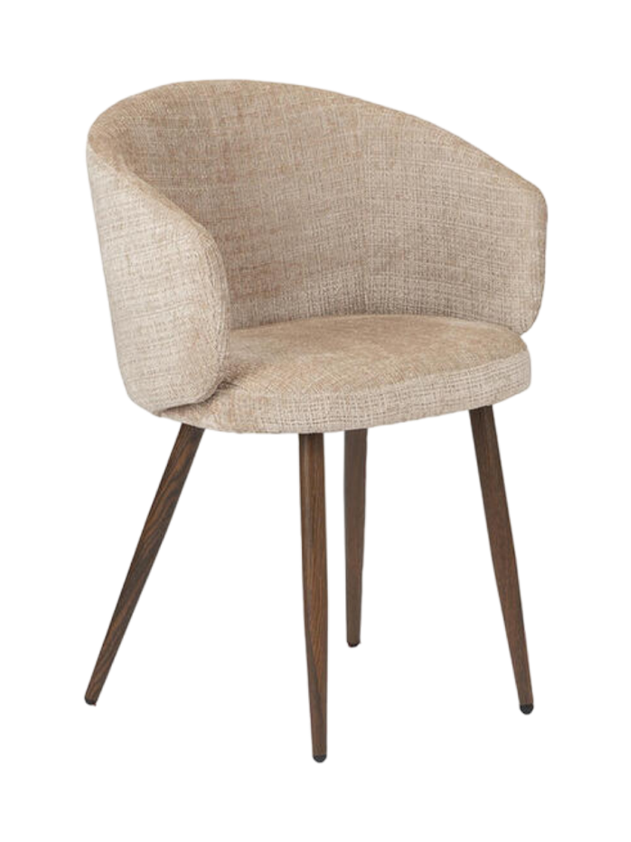 
"Luna" Designer Chair with Armrests - Cream