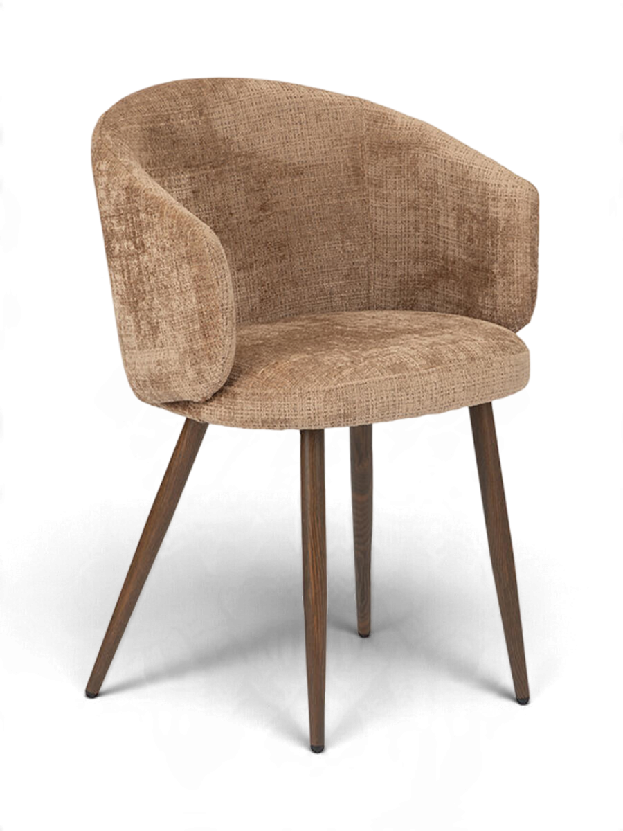 
Sedia di design «Luna» con braccioli - Caramello