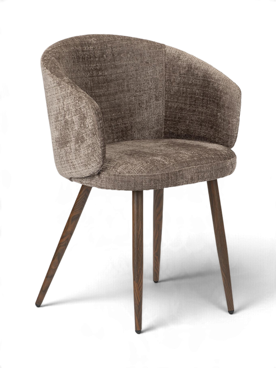 
Sedia di design «Luna» con braccioli - Visone