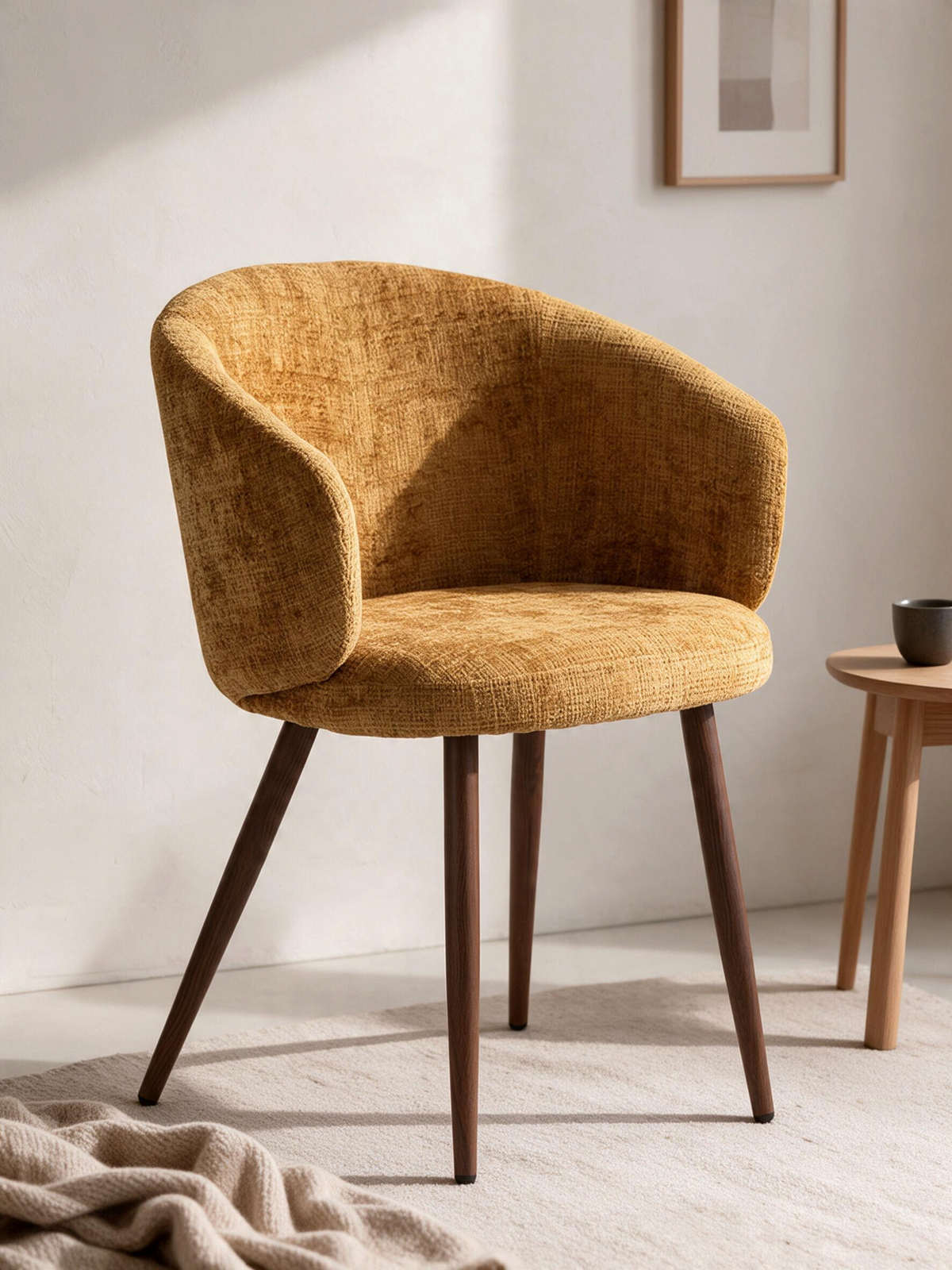 
Sedia di design «Luna» con braccioli - Oro