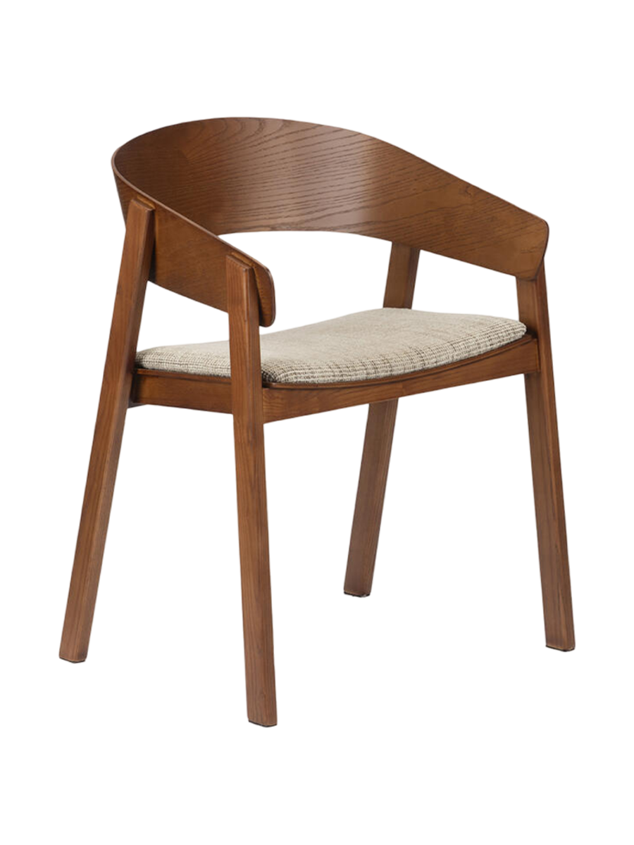 
Massivholz Design Esszimmerstuhl „Edo“ - Braun