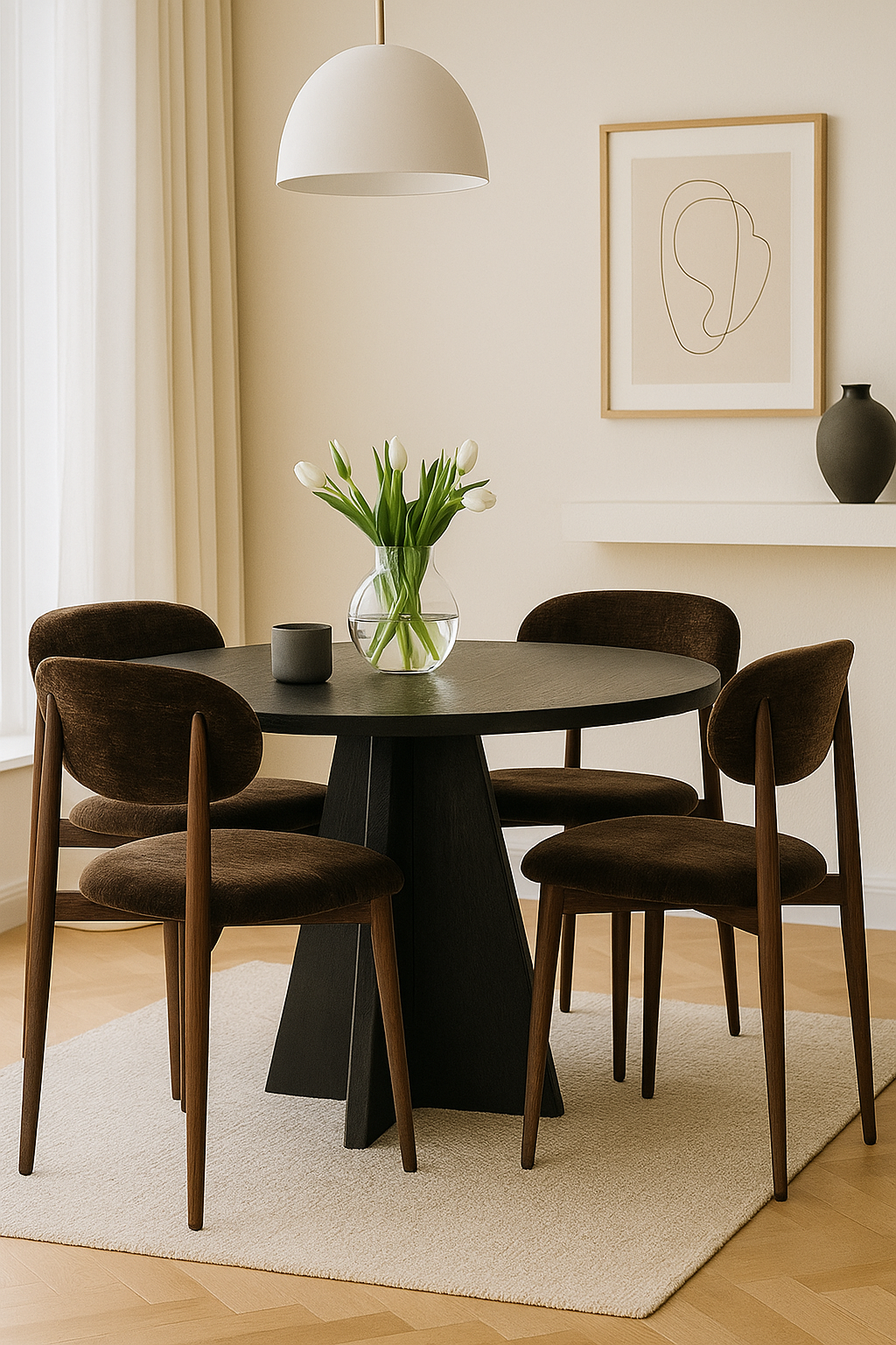 
"Japandi" Design Chair - Umber