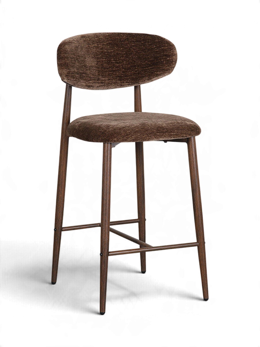 
Designer Bar Stool "Japandi", various heights - Umber / Seat height 67 cm