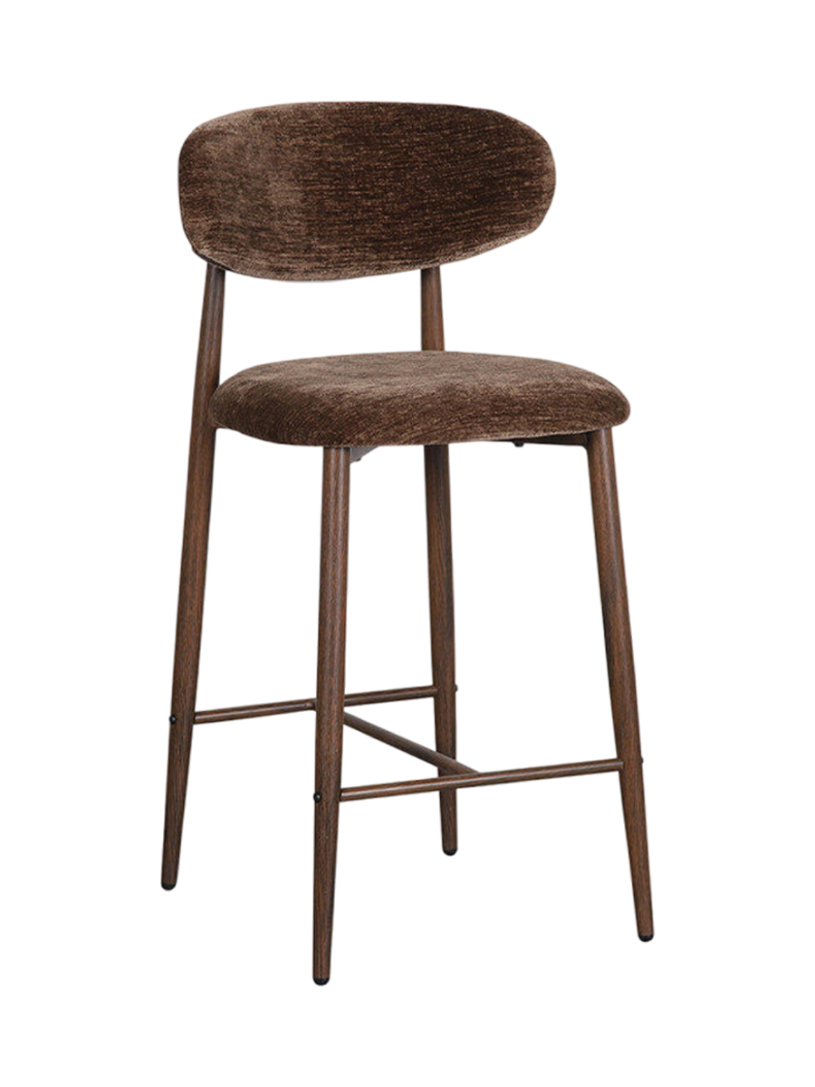 
Tabouret de bar design « Japandi », différentes hauteurs - Ombre / Hauteur d'assise 67 cm
