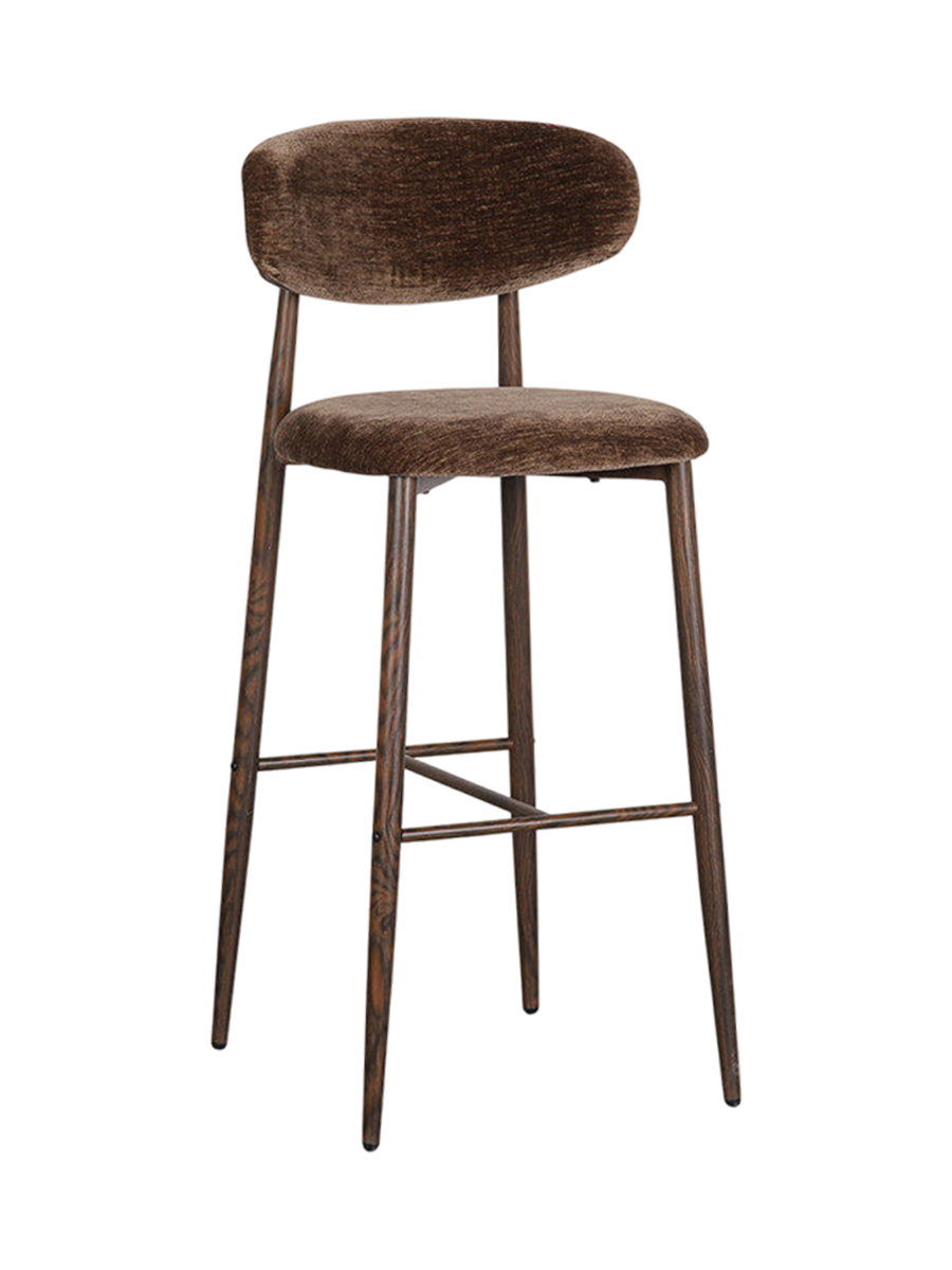 
Tabouret de bar design « Japandi », différentes hauteurs - Ombre / Hauteur d'assise 80 cm