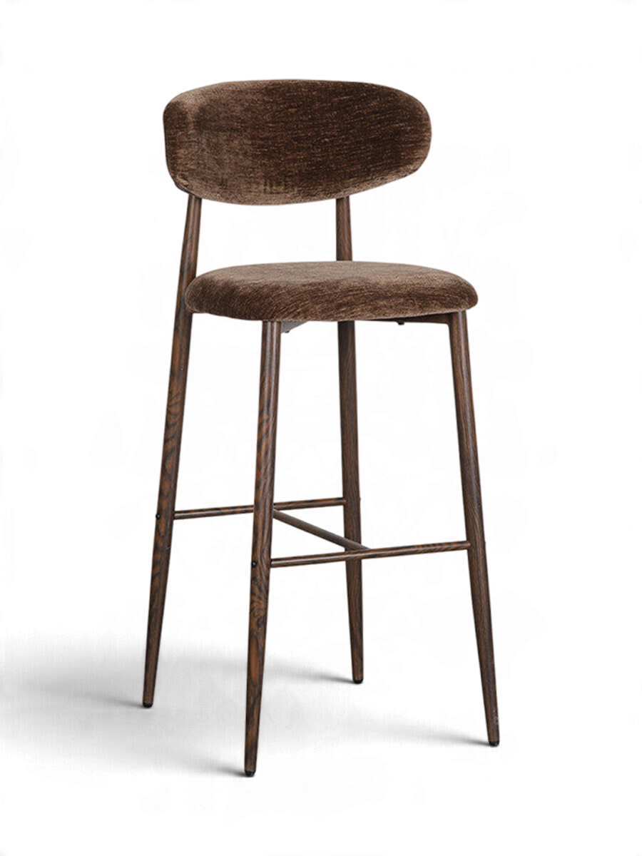 
Designer Bar Stool "Japandi", various heights - Umber / Seat height 80 cm
