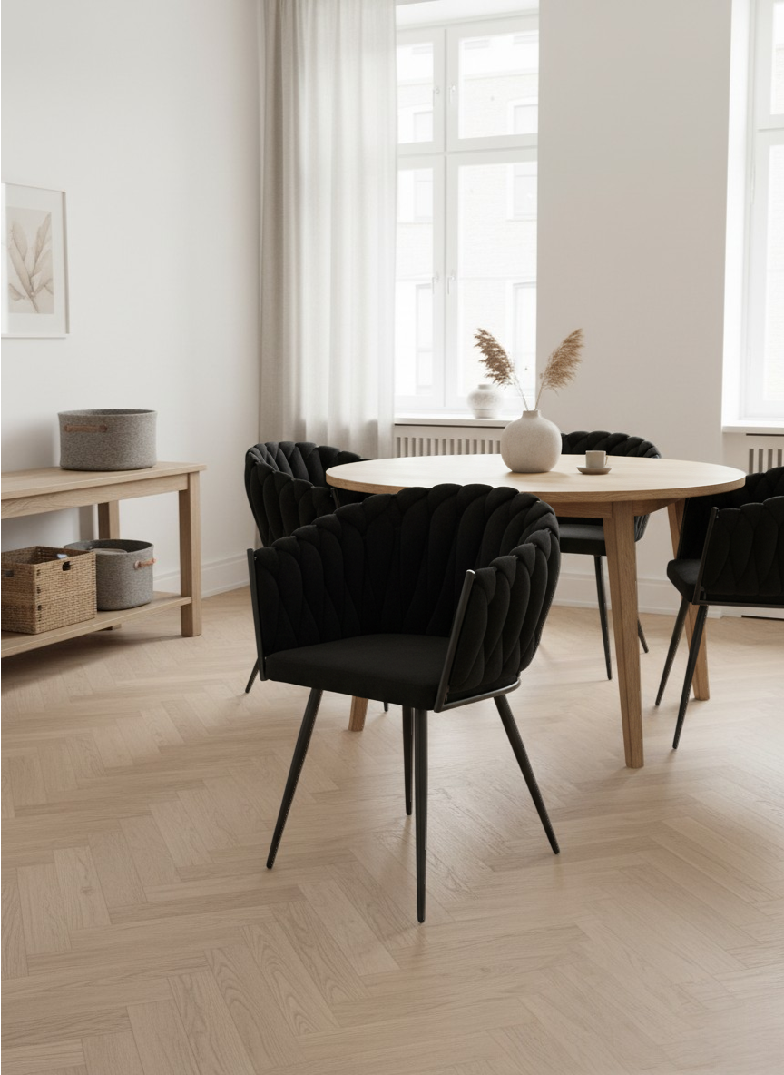 
Designer Armchair "Wave" - Black