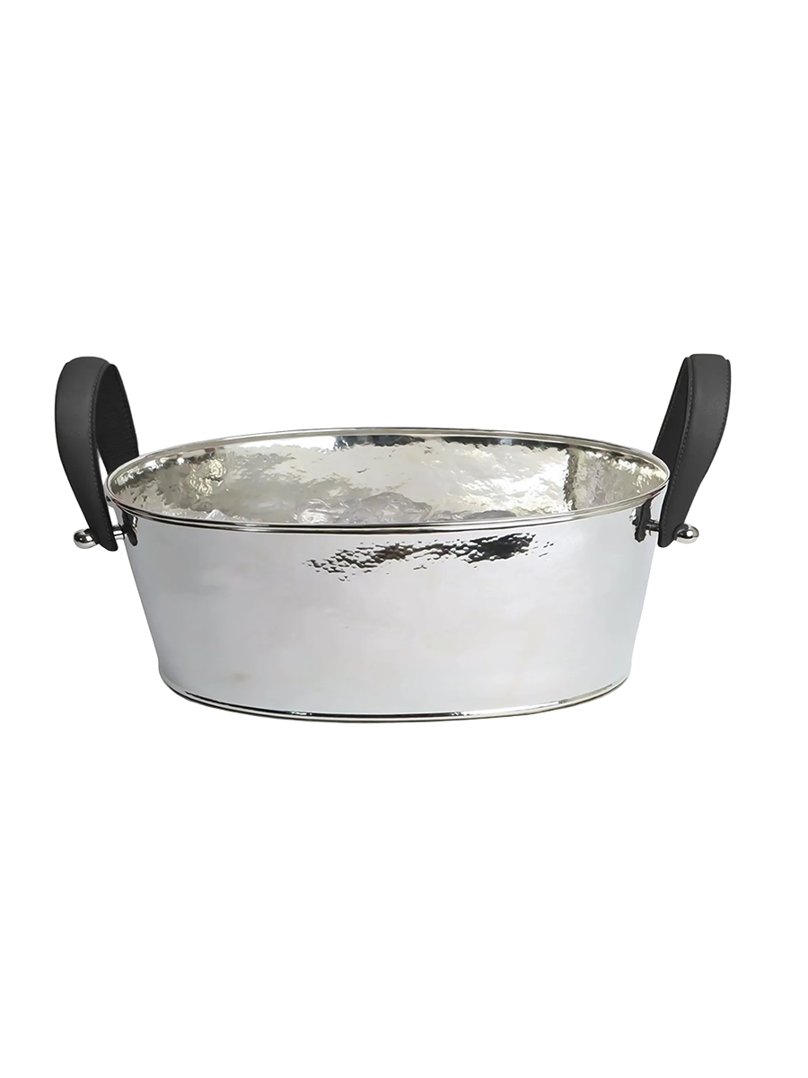 
Designer Champagne Cooler "Gavin" - Nickel-Plated & Hammered