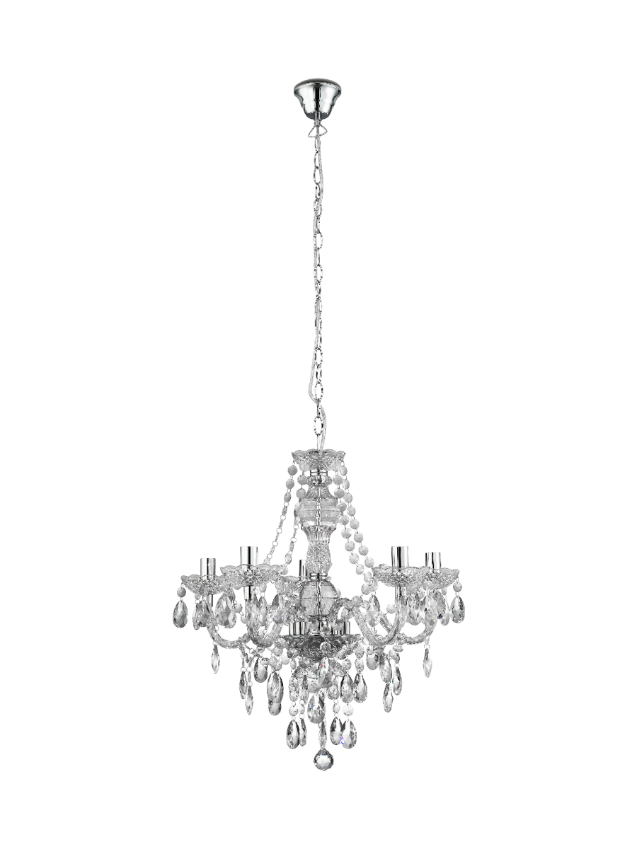 
Klassischer, dimmbarer Kronleuchter „Marie Therese" Ø 55/ H 57-130 cm - Transparent