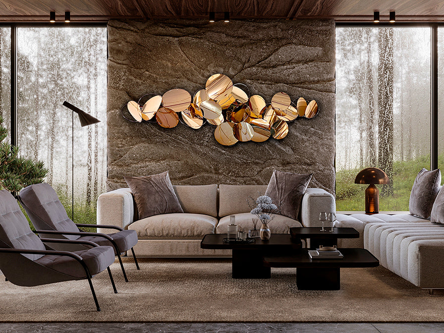 
Design Wandobjekt „Serenity XL“ aus Edelstahl