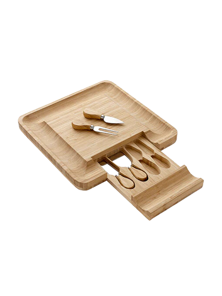 
Serving Set "Fromagerie" Serving/Cutting Board with 4 Cheese Knives