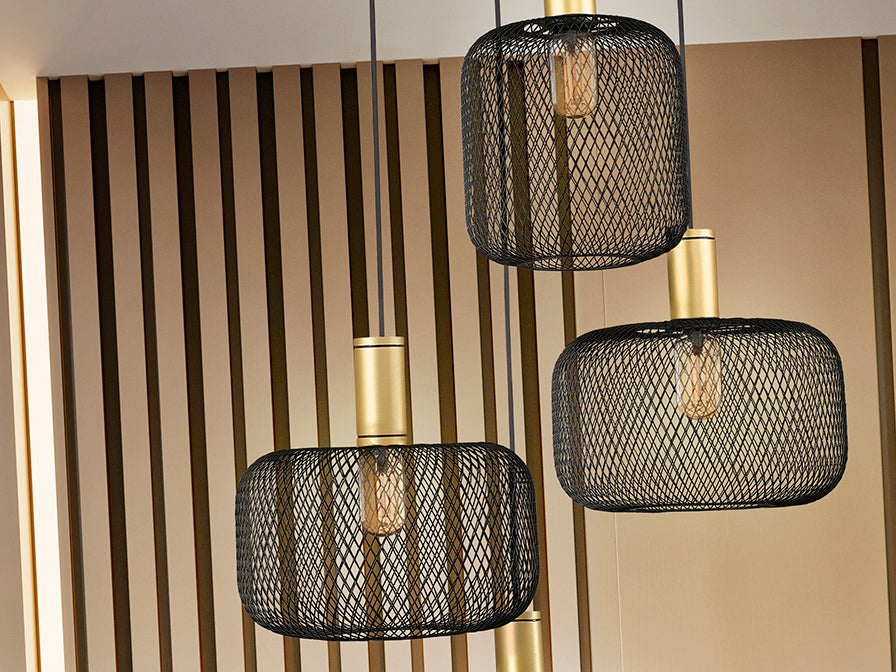 
Lampada a sospensione LED di design „Osiris“ a 4 luci - Nero