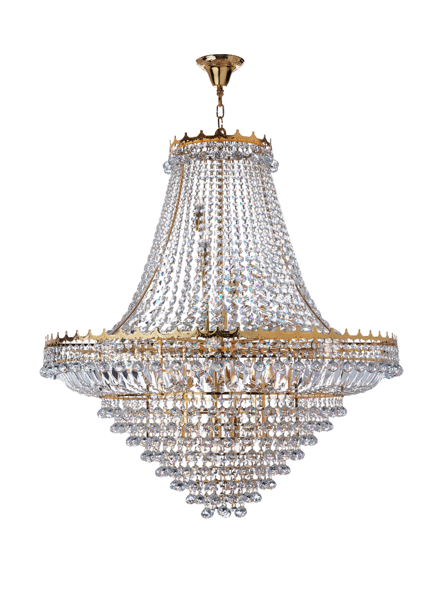 
XXL Chandelier "Versailles" Ø 102/ H 127 cm - 19-light - Gold