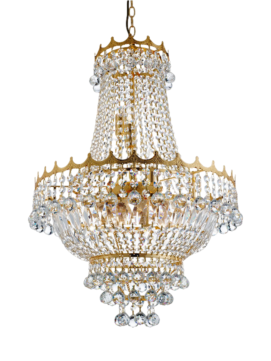 
Large chandelier "Versailles" Ø 55/ H 74 cm - 9-flame - Gold