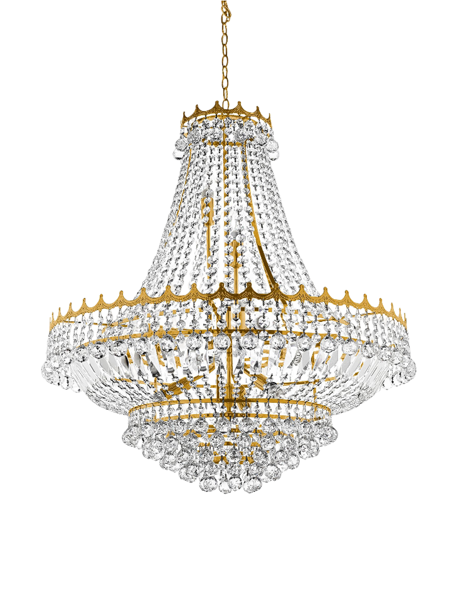 
XL Chandelier "Versailles" Ø 82/ H 90 cm - 13-light - Gold