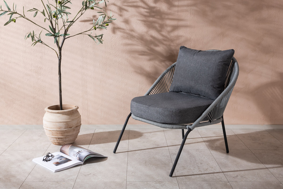 
Fauteuil de jardin « Lindos » - Gris