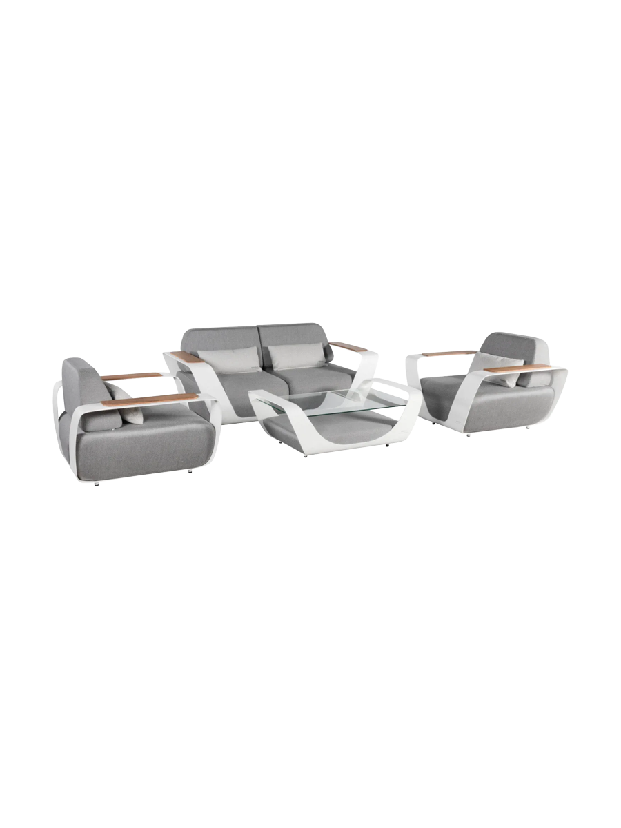 
4-teiliges Premium Gartenlounge Set „Onda“ - Grau