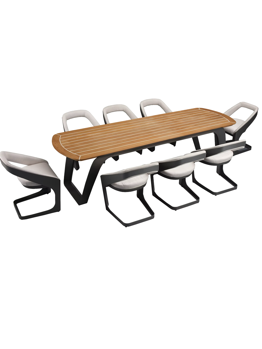 
Ensemble de jardin haut de gamme « Onda » 6+1