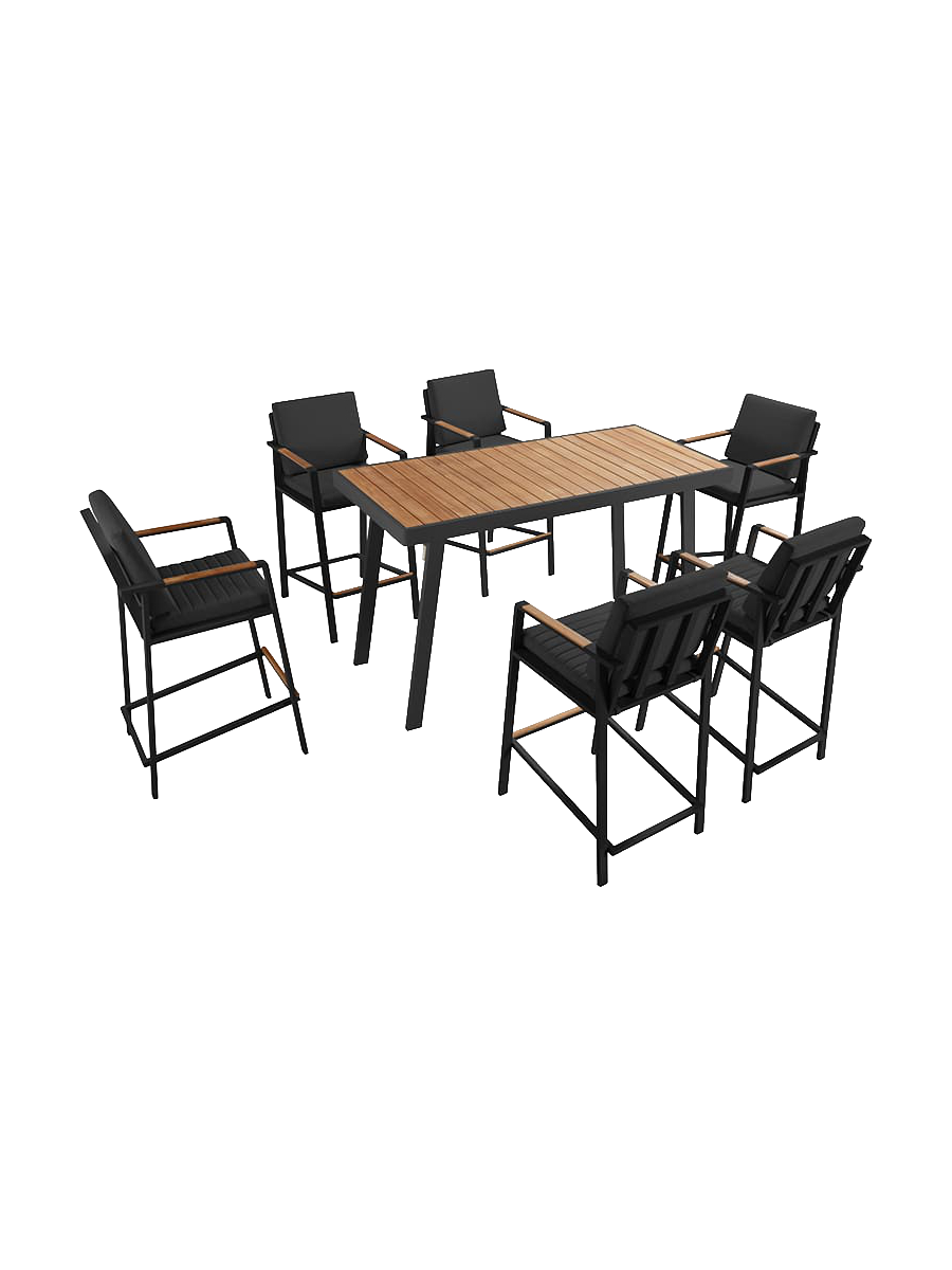 
Premium Outdoor Bar Set "Nofi" 6+1 - Anthracite