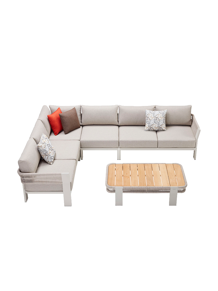 
Grand salon de jardin haut de gamme « Borromeo » - Taupe