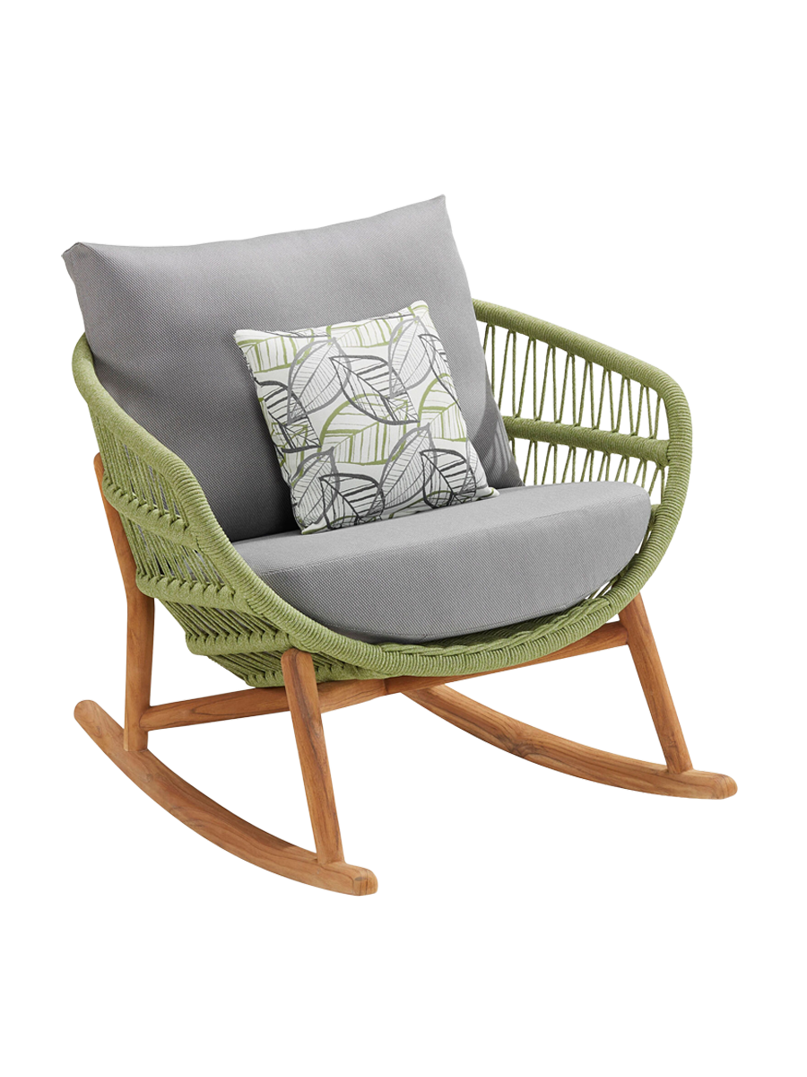 
Fauteuil à bascule d'extérieur premium « Vasca » - Vert