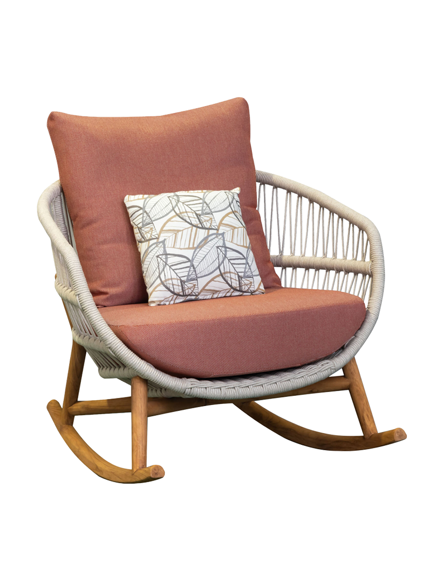 
Fauteuil à bascule d'extérieur premium « Vasca » - Terre cuite