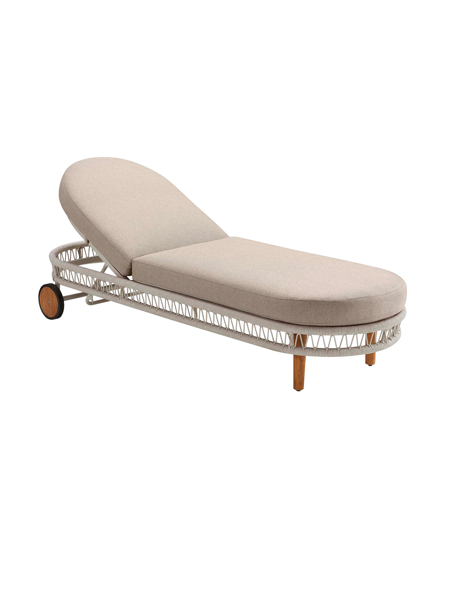 
Chaise longue de jardin « Vasca » de qualité supérieure - Gris taupe clair