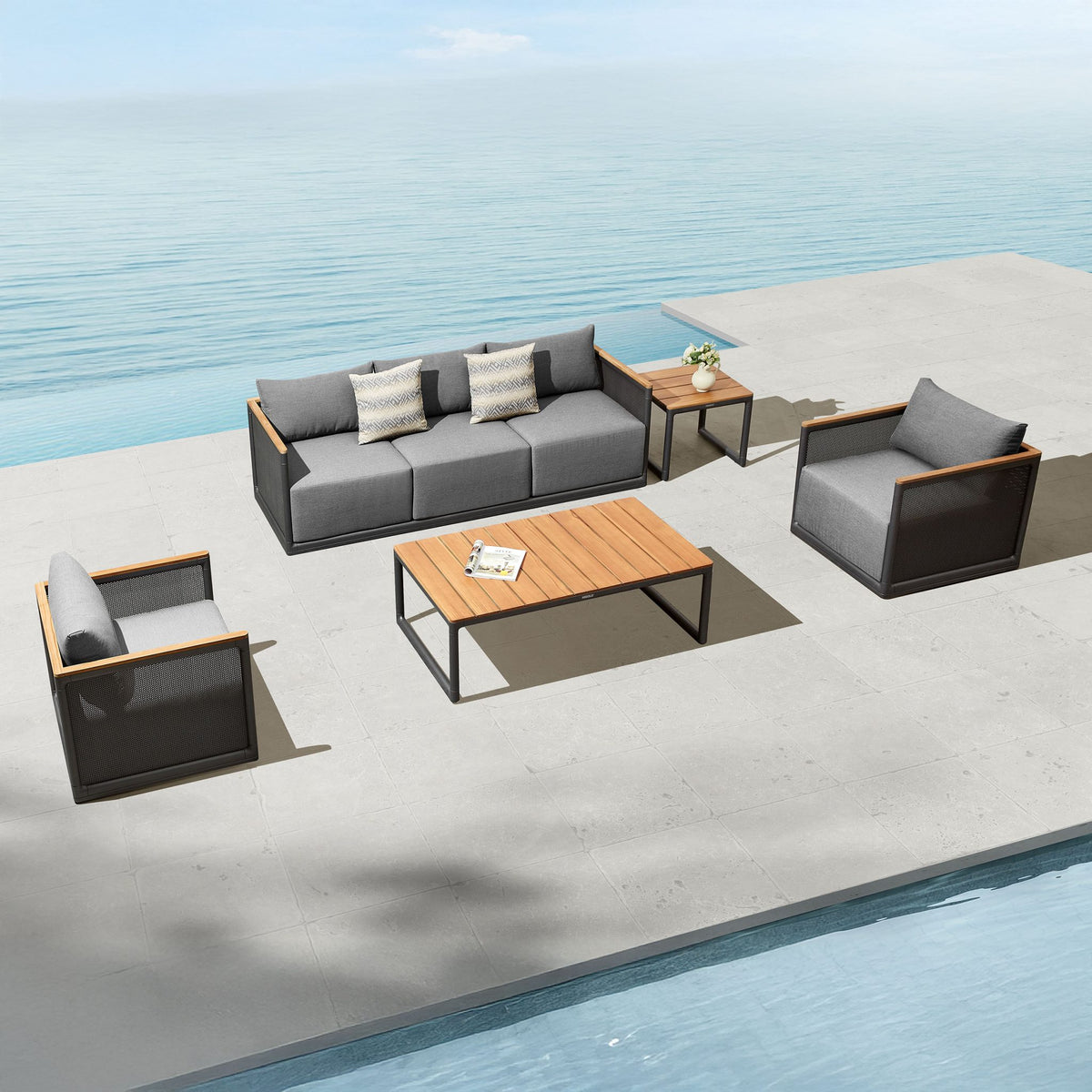 
5-teiliges Premium Gartenlounge-Set „Haven“ - 5 Sitzplätze