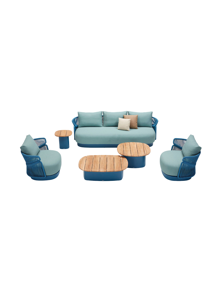 
6-teiliges Premium Gartenlounge-Set „Aio“ - Blau