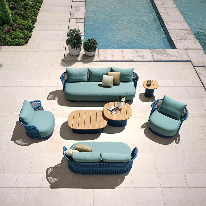 
6-teiliges Premium Gartenlounge-Set „Aio“ - Blau