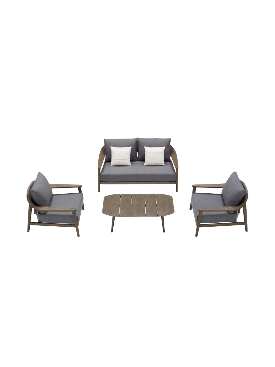 
4-teiliges Premium Gartenlounge-Set „Leo“, 4 Sitzplätze