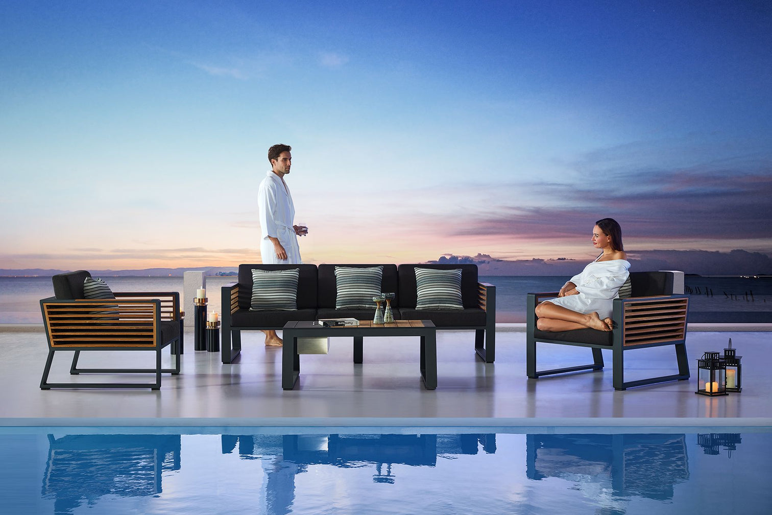 
Premium "New York" 5-Seater Garden Lounge Set