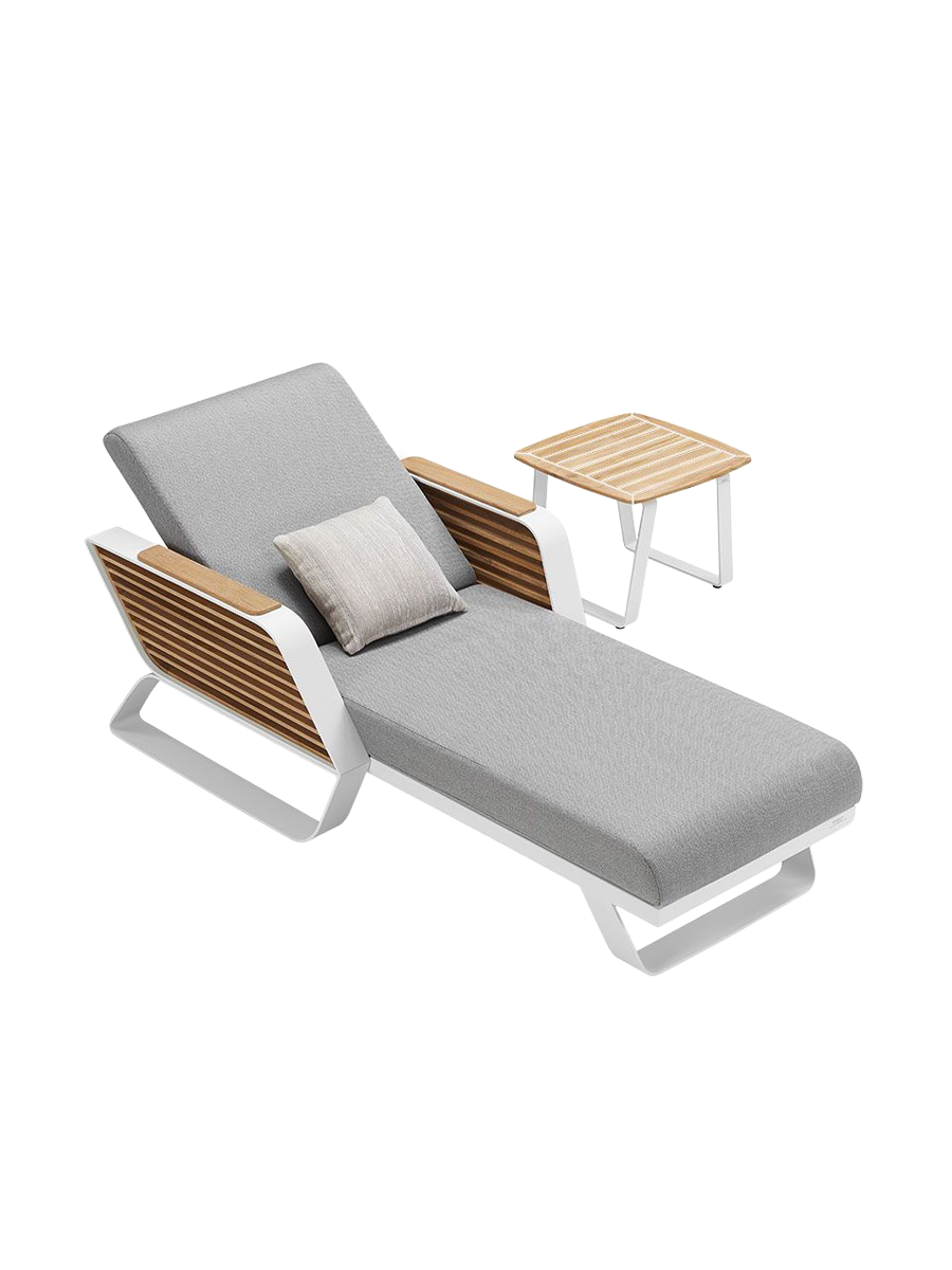 
Transat de jardin premium « Wing » avec table d'appoint incluse