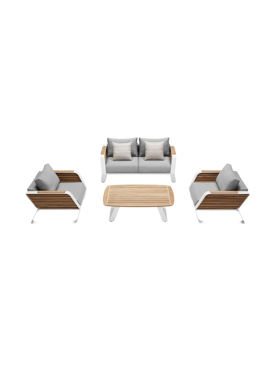 
4-teiliges Premium Gartenlounge-Set „Wing“, 4 Sitzplätze