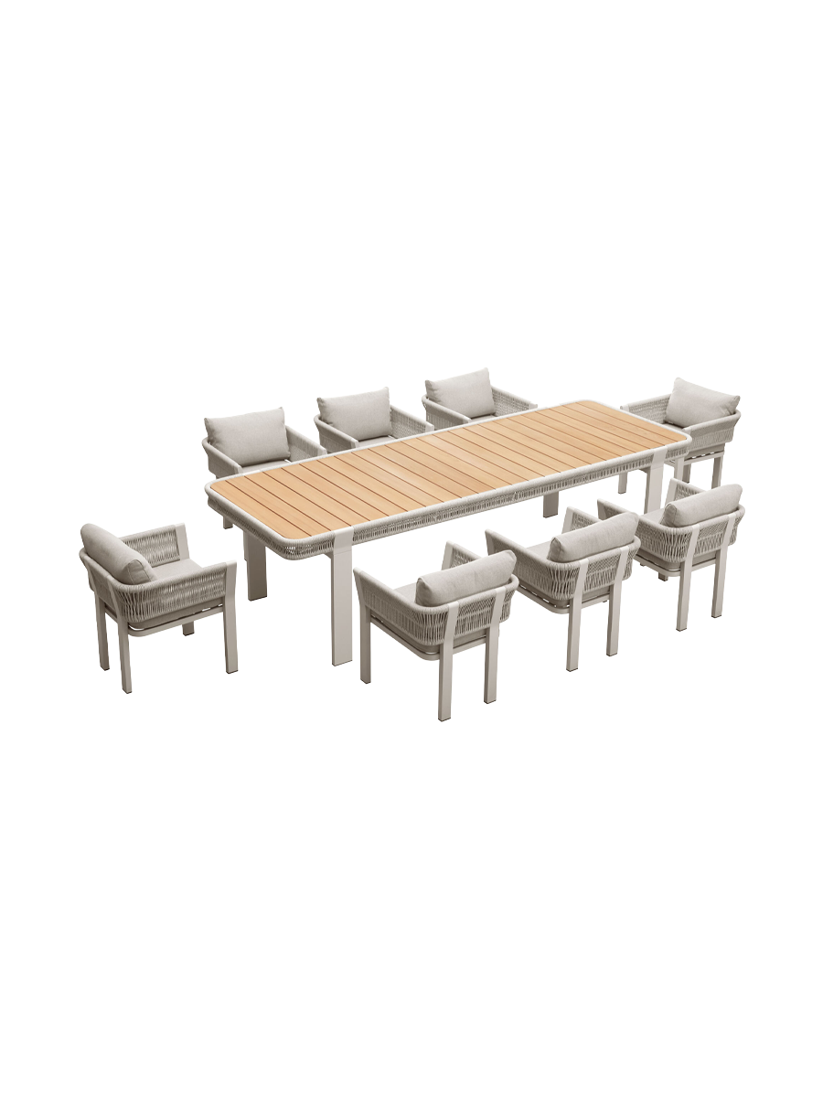 
Ensemble repas de jardin premium « Borromeo » 8+1