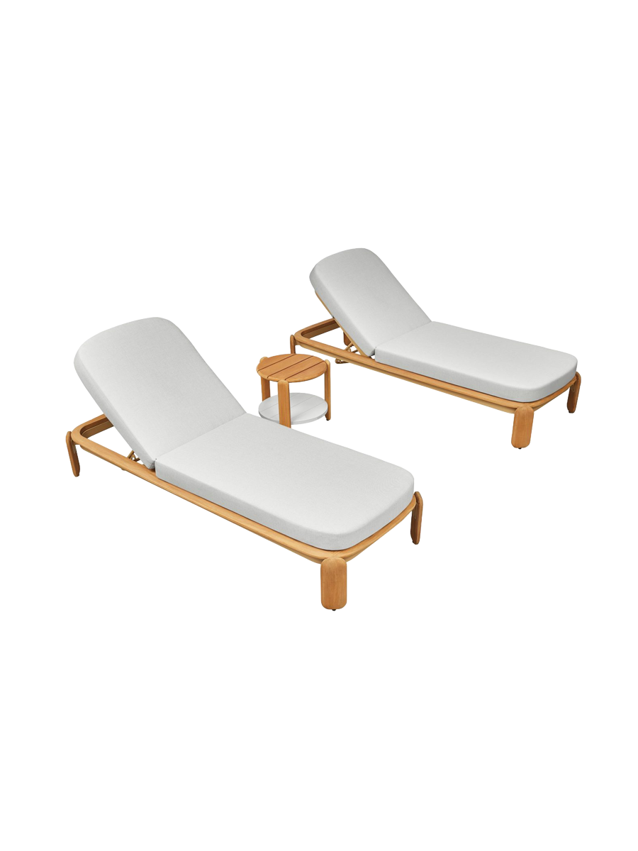 
Ensemble de chaises longues de jardin premium 3 pièces « Pallisad »