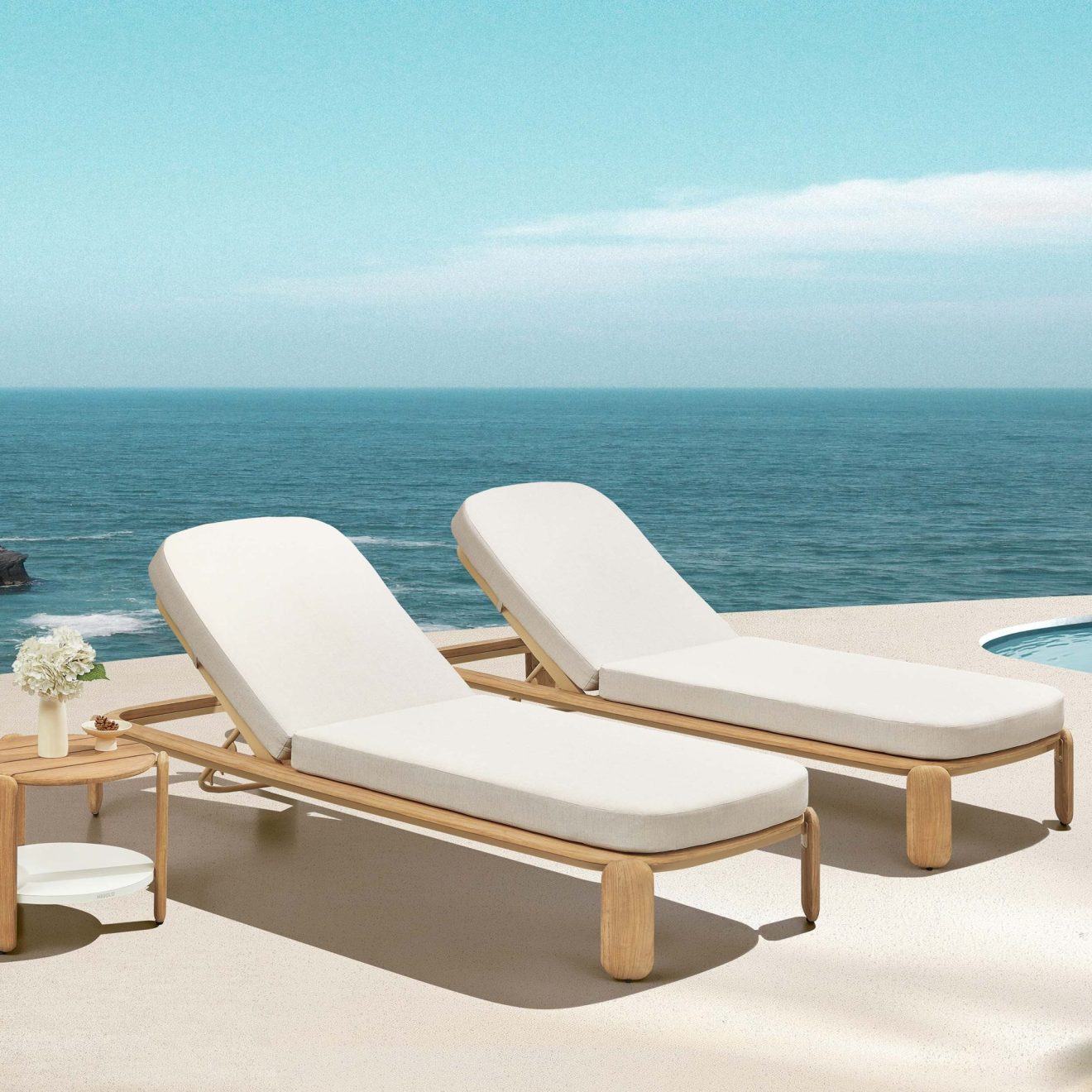 
Ensemble de chaises longues de jardin premium 3 pièces « Pallisad »
