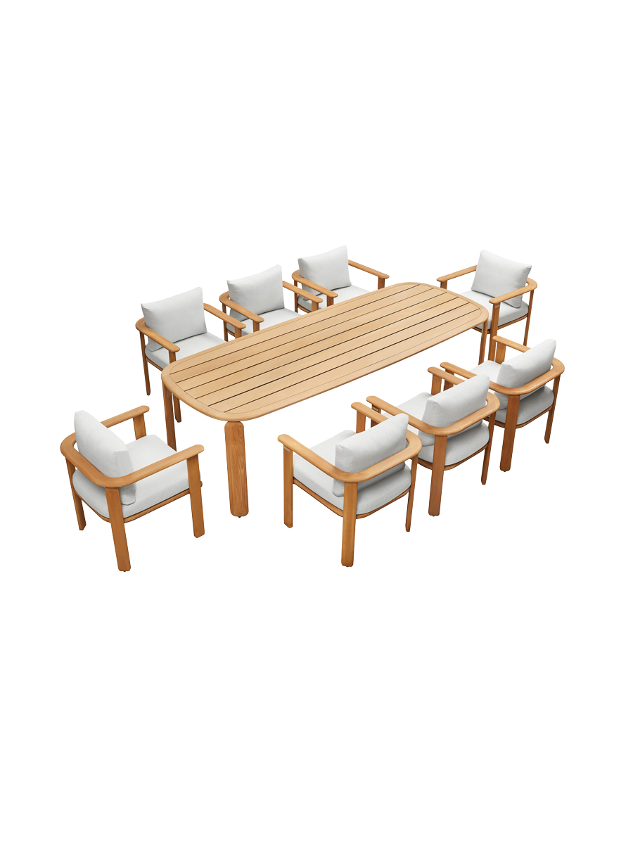
Ensemble repas d'extérieur Premium « Pallisad » 8+1