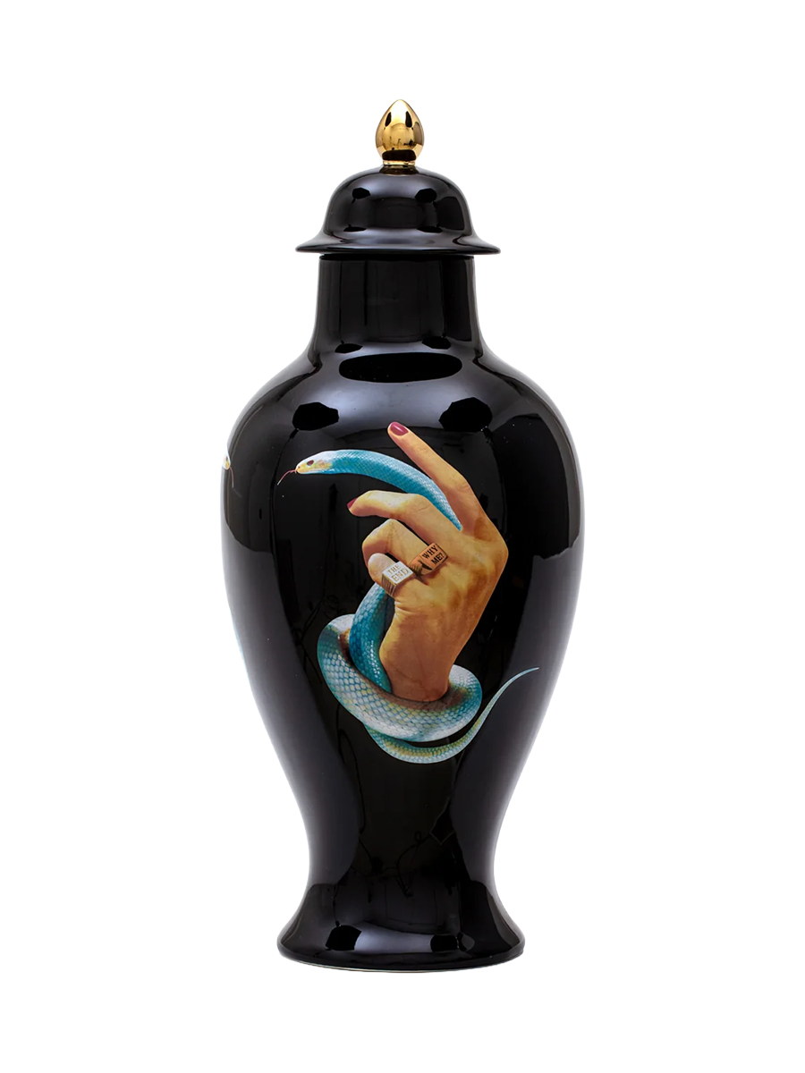 
Grande vase de sol design « Toiletpaper Hands with Snakes »