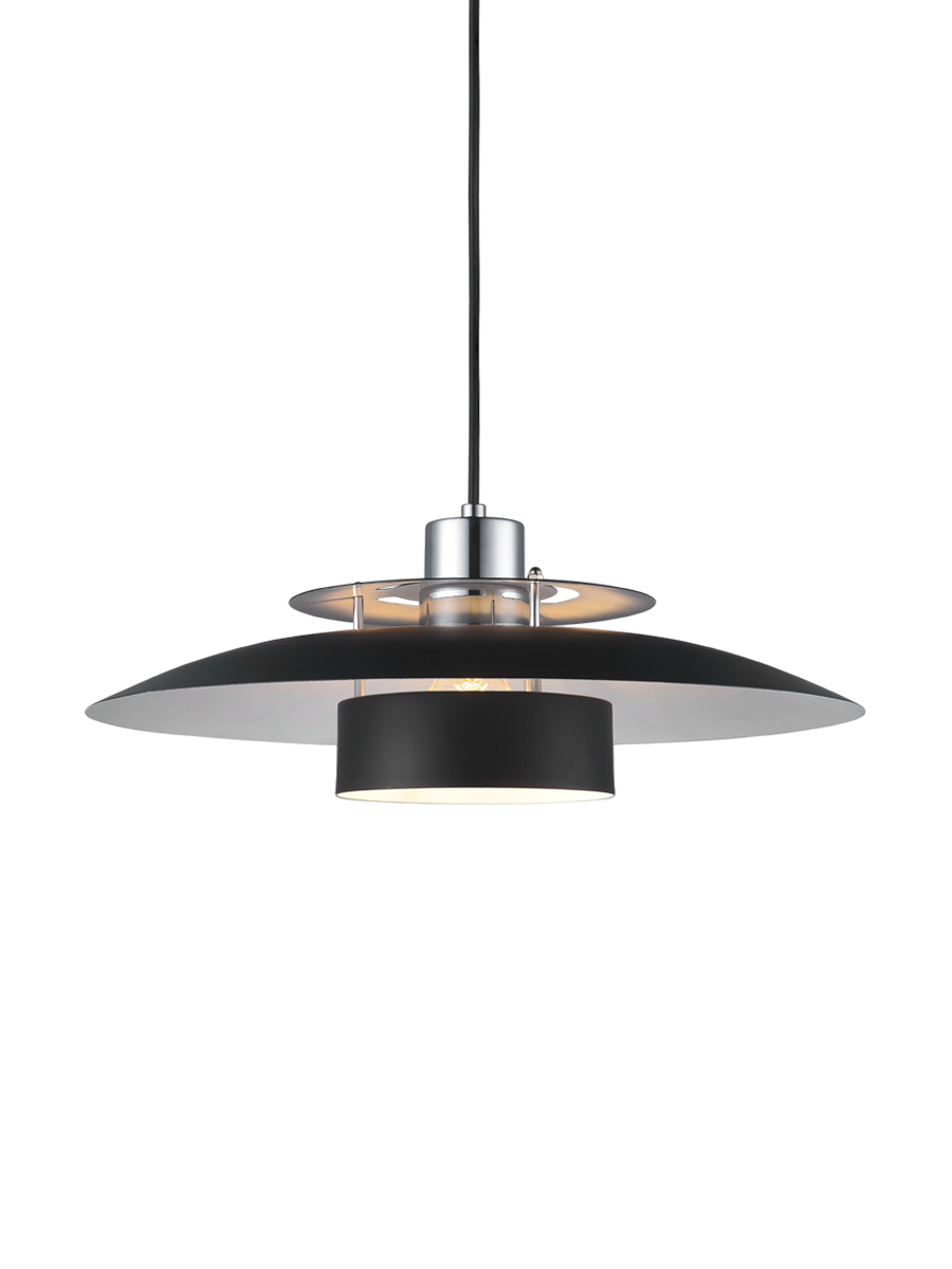 
Bold Design Pendant Lamp "Rivoli" - Black / Chrome