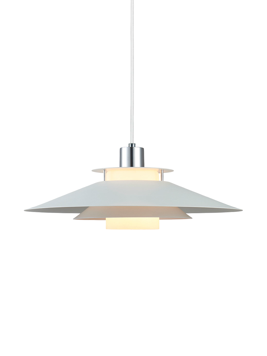 
"Rivoli" Pendant Lamp Design - White / Chrome