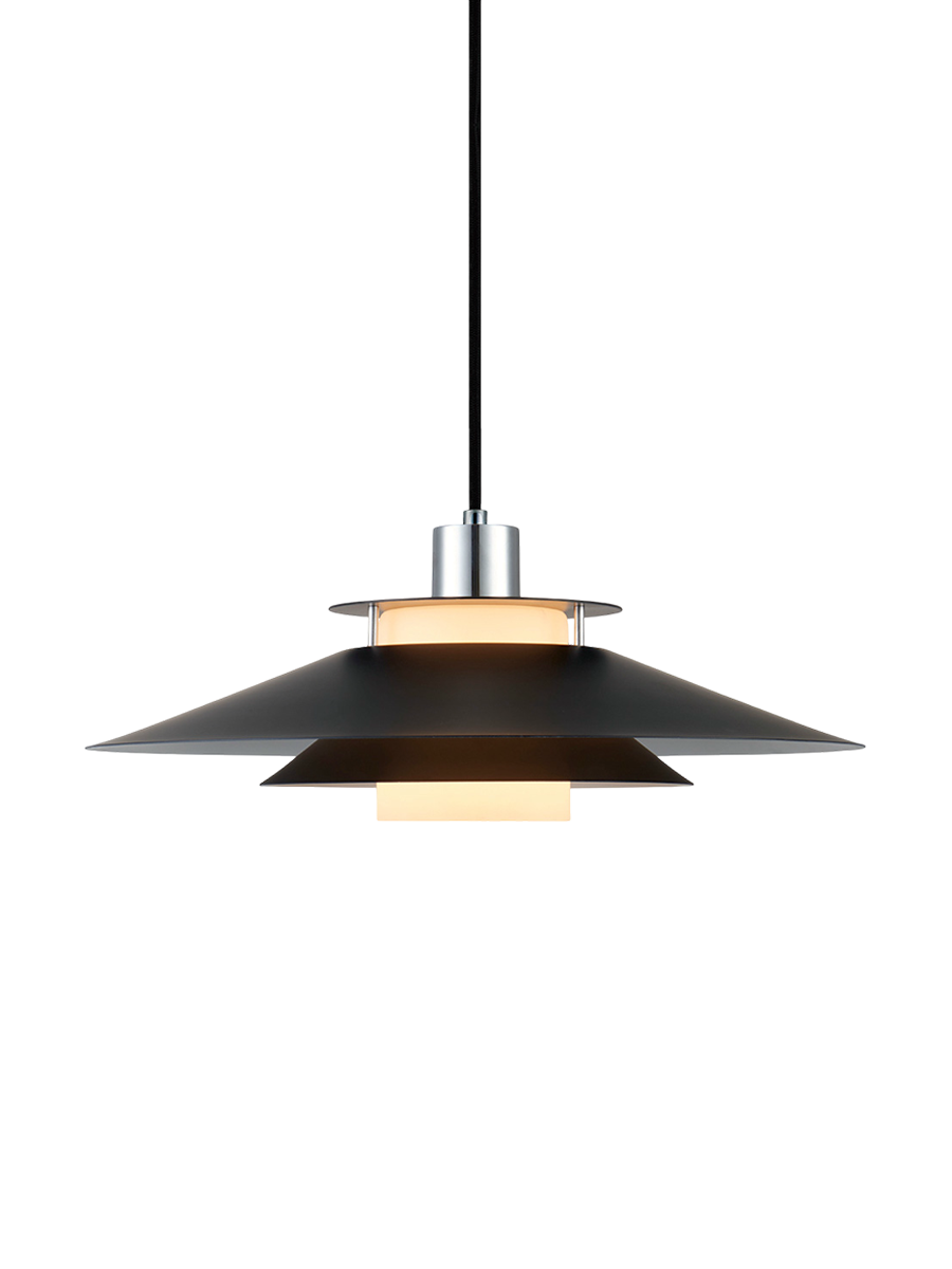 
"Rivoli" Pendant Lamp Design - Black / Chrome
